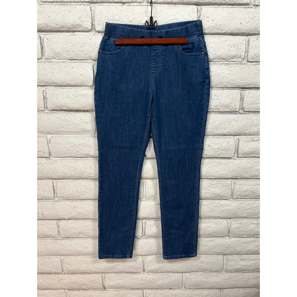 Appleseed's Women Blue Pull On Denim Jeggings Stretch Slim Leg Pants Size S